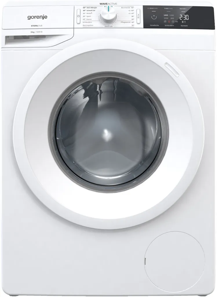 Gorenje WE843P Waschmaschine - 8 Kg Fassungsvermögen - LED-Display - AquaStop - Weiß - WaveActive Trommel - Kindersicherung 7 Gorenje WE843P Waschmaschine - 8 Kg Fassungsvermögen - LED-Display - AquaStop - Weiß - WaveActive Trommel - Kindersicherung – Bild 5