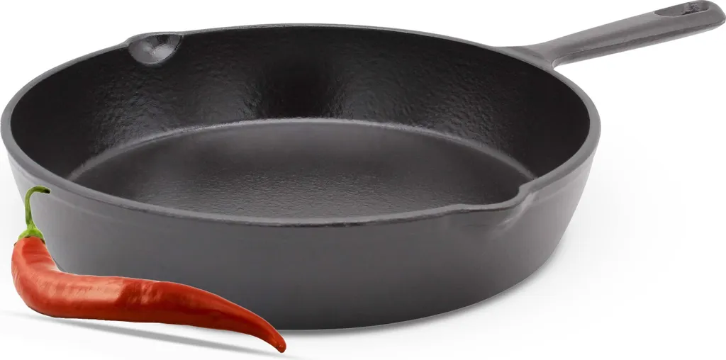 Karl Krüger 80028 Eisenguss Pfanne Toledo Ohne Deckel, 28 Cm, Schwarz 4 Karl Krüger 80028 Eisenguss Pfanne Toledo Ohne Deckel, 28 Cm, Schwarz – Bild 2