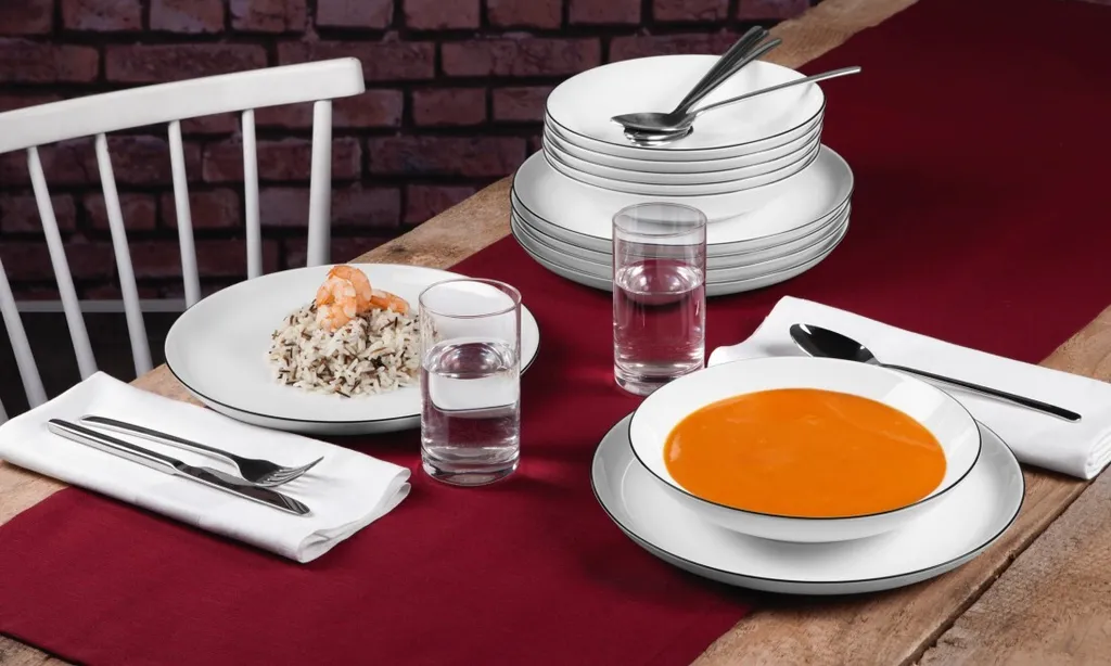 Seltmann Weiden Tafelservice Lido Schwarz Mit Farbrand Zeitlos 11 Seltmann Weiden Tafelservice Lido Schwarz Mit Farbrand Zeitlos – Bild 9