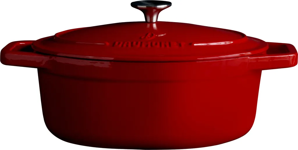 Daumonet Gusseisen-Bräter - Oval Ø 29 Cm - Kirschrot 3 Daumonet Gusseisen-Bräter - Oval Ø 29 Cm - Kirschrot