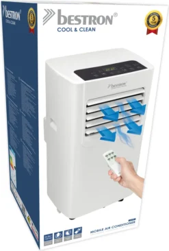 Bestron Mobile Klimaanlage, Klimagerät Für Räume Bis 24m², Kühlleistung 1,4 KW Mit Umweltfreundlichem Kühlmittel, 5.000BTU/h, Farbe: Weiß -Kaufland Verkäufe 12b5620e3c4693bd192be28f46feaf4c