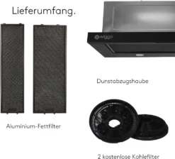Wiggo Dunstabzugshaube 60cm WE-632ER Schwarz I Flachschirmhaube Für Abluft Oder Umluft Dunstabzug 300m³/h Mit LED-Beleuchtung I Einbau-Dunstabzugshaube Inkl. Fettfilter & 2× Kohlefilter -Kaufland Verkäufe 134e78ade12f9de4956969b44cbc2caa