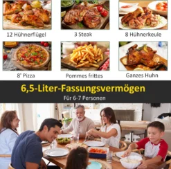 HOMCOM Heißluftfritteuse 6,5 L 1700W Mit 8 Menüs LED-Display Antihaftbeschichteter Korb Für Gesundes ölfreies Fettarmes Kochen Schwarz 36,5 X 29 X 33,8 Cm 15 HOMCOM Heißluftfritteuse 6,5 L 1700W Mit 8 Menüs LED-Display Antihaftbeschichteter Korb Für Gesundes ölfreies Fettarmes Kochen Schwarz 36,5 X 29 X 33,8 Cm -Kaufland Verkäufe 142173c50d447c7cac2d16251019ecdd