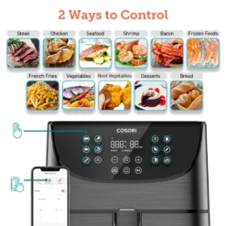Cosori Smart 5,5-Liter Heißluftfritteuse Mit Spießgestell -Kaufland Verkäufe 14a0563b8105b1fc38ac5002845ee2bb
