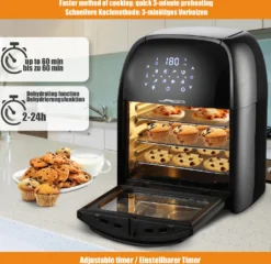 Jago® XXXL 8in1 Heißluftfritteuse 12L + 10 Zubehör - 1800W, LED Display Mit Touch Screen, 8 Programme / Timer, Ohne ÖL - Airfryer, Heißluft, Fritteuse, Heißluftofen, Backofen, Dehydrator, Grill 25 Jago® XXXL 8in1 Heißluftfritteuse 12L + 10 Zubehör - 1800W, LED Display Mit Touch Screen, 8 Programme / Timer, Ohne ÖL - Airfryer, Heißluft, Fritteuse, Heißluftofen, Backofen, Dehydrator, Grill -Kaufland Verkäufe 14f60228ce30087abcb3514a001a5571