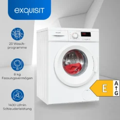Exquisit Waschmaschine WA8014-030E Weiss | 8 Kg Fassungsvermögen | 1400 U/min -Kaufland Verkäufe 1504bc7b723a2679485d60656574ff87