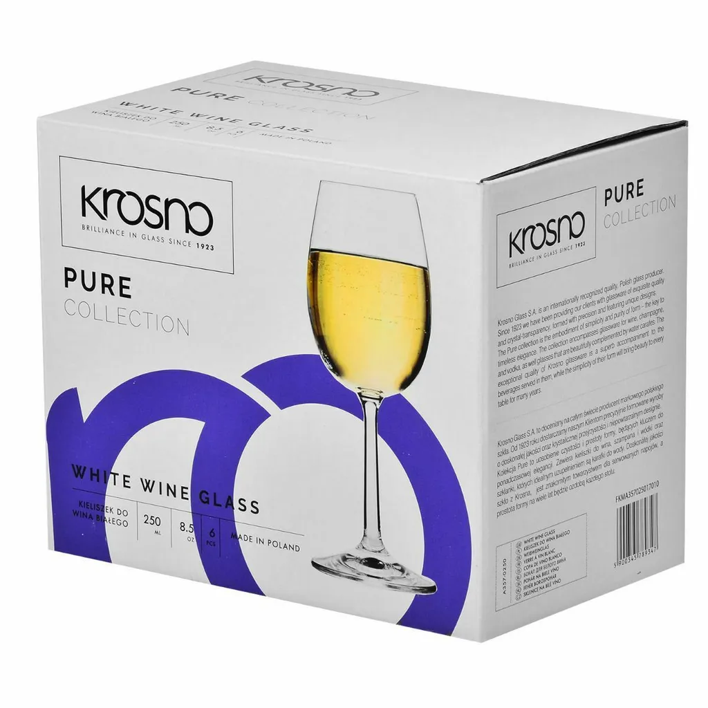 KROSNO Pure Weißweinglas, 6er-Set, 250 Ml 9 KROSNO Pure Weißweinglas, 6er-Set, 250 Ml – Bild 7