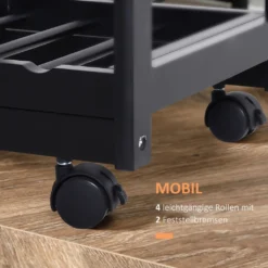 HOMCOM Küchenwagen Servierwagen Mit Ausziehbarem Korb Schublade Küchenrollwagen Weinablage Küchentrolley Holz Schwarz 74 X 37 X 76 Cm 15 HOMCOM Küchenwagen Servierwagen Mit Ausziehbarem Korb Schublade Küchenrollwagen Weinablage Küchentrolley Holz Schwarz 74 X 37 X 76 Cm -Kaufland Verkäufe 158e482024ef78ef41091dd22e029b17