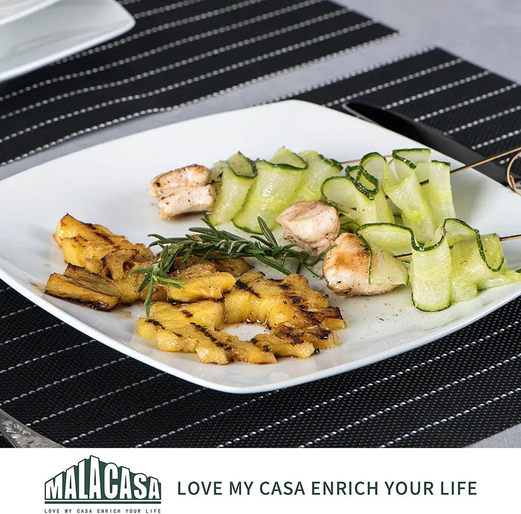 MALACASA, Serie Julia, 36 Tlg. Set Porzellan Geschirrset Tafelservice Mit Kuchenteller, Flachteller Und Suppenteller Für 12 Personen 8 MALACASA, Serie Julia, 36 Tlg. Set Porzellan Geschirrset Tafelservice Mit Kuchenteller, Flachteller Und Suppenteller Für 12 Personen – Bild 6