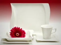 Kombiservice 30-tlg. Harmony, Eckig Mit Geschwungener Kante