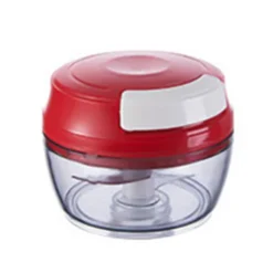 150ml Zwiebelhacker Zwiebelschneider Gemüsehacker Gemüseschneider Knoblauchhacker Küchenmaschine Rotierender Hochgeschwindigkeitsmixer Für Obst & Gemüse, Knoblauch, Zwiebeln, Nüsse, Tomaten Rot