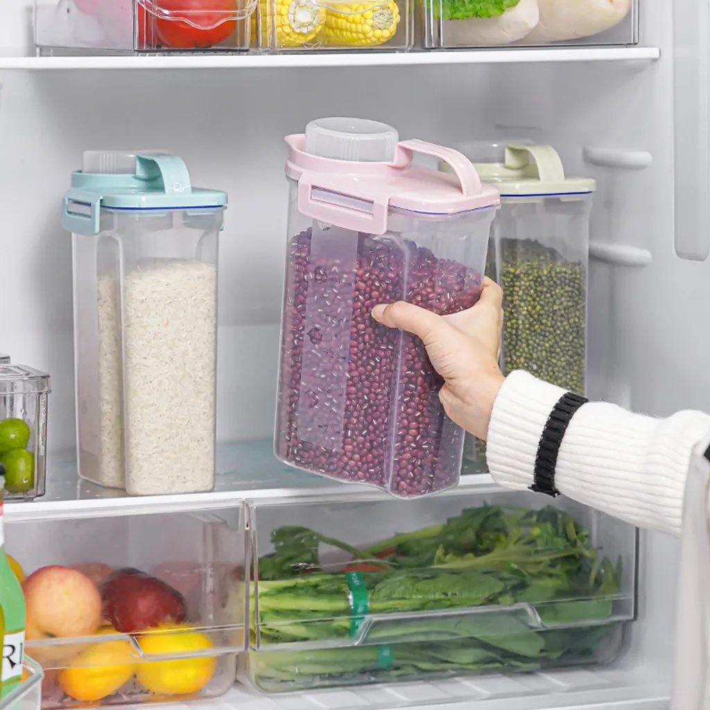 Vorratsdosen 2L Müslidosen Mit Messbecher BPA-frei Luftdicht Müsli Schüttdose Mit Deckel Kunststoff Vorratsbehälter Küche Aufbewahrungsbox Für Mehl Getreide Reis (Blau) 7 Vorratsdosen 2L Müslidosen Mit Messbecher BPA-frei Luftdicht Müsli Schüttdose Mit Deckel Kunststoff Vorratsbehälter Küche Aufbewahrungsbox Für Mehl Getreide Reis (Blau) – Bild 5