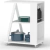 SoBuy FKW77-W Design Servierwagen Küchenwagen Beistellwagen Rollwagen Mit 3 Ablagen Und 2 Regalfächern Weiß BHT Ca.: 60x77x38cm -Kaufland Verkäufe 1813441fd3a73ff9cd7412d7a25e0524