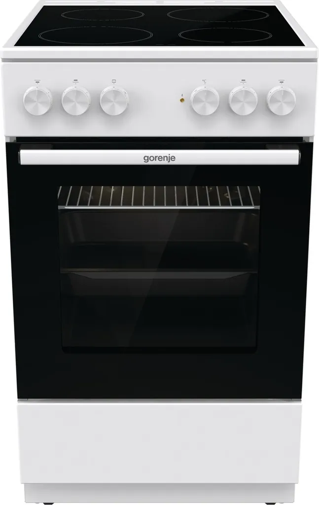 Gorenje GEC5A 21 WG Elektro-Standherd - Freistehend - Weiß - Glaskeramik-Kochfeld - 74 Liter - PerfectGrill - Pizzamodus 300°C - AquaClean 7 Gorenje GEC5A 21 WG Elektro-Standherd - Freistehend - Weiß - Glaskeramik-Kochfeld - 74 Liter - PerfectGrill - Pizzamodus 300°C - AquaClean – Bild 5