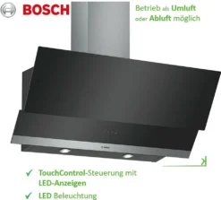 Bosch Dunstabzugshaube DWK095G60 - Edelstahl Schwarz, Wandmontage, 90 Cm -Kaufland Verkäufe 19874be4d5091342d828020b06847579