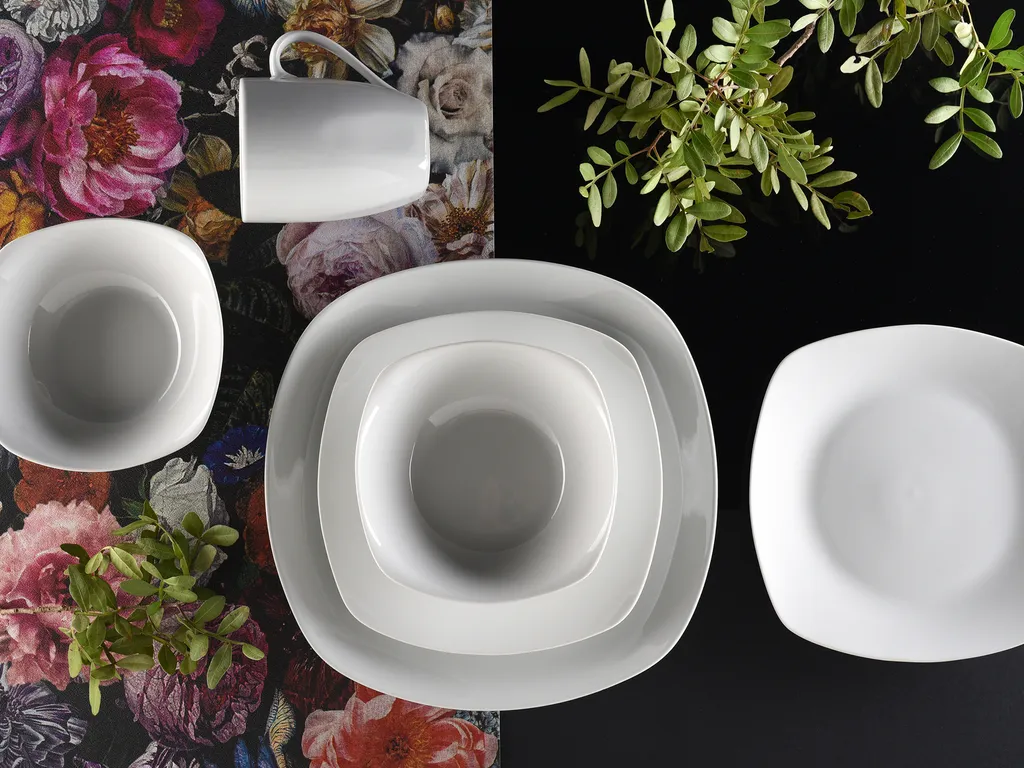 CreaTable 13915 Kombiservice Square Für 4 Personen, Porzellan, Weiß (1 Set, 16-teilig) 5 CreaTable 13915 Kombiservice Square Für 4 Personen, Porzellan, Weiß (1 Set, 16-teilig) – Bild 3