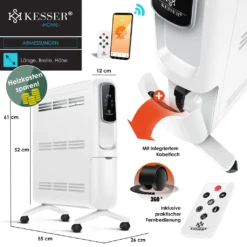 KESSER® Konvektor Elektrische Heizung ECO 2500W Heizkörper Elektroheizung Standheizung Energiesparend Display WiFi App & Fernbedienung Touchscreen - Mobil Radiator 24h Timer Thermostat, Farbe:Weiß 22 KESSER® Konvektor Elektrische Heizung ECO 2500W Heizkörper Elektroheizung Standheizung Energiesparend Display WiFi App & Fernbedienung Touchscreen - Mobil Radiator 24h Timer Thermostat, Farbe:Weiß -Kaufland Verkäufe 1a5ae557f0d94064c8e8a5664f09b325