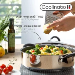 COOLINATO Schmorpfanne 28cm Aus Edelstahl – Beschichtet -Kaufland Verkäufe 1a6dad714a02ce9cd0c0efebe6f65416