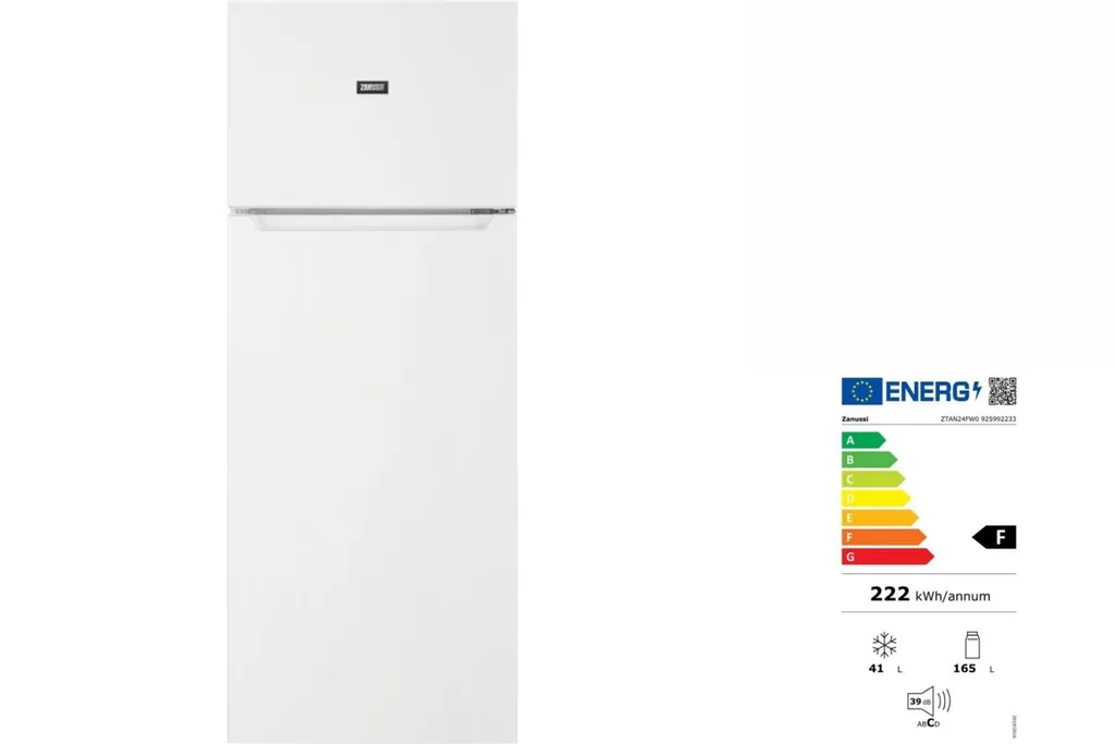 ZANUSSI Kühl-/Gefrierkombination 205L Freistehend Weiß 1434mm Höhe ZTAN24FW0 3 ZANUSSI Kühl-/Gefrierkombination 205L Freistehend Weiß 1434mm Höhe ZTAN24FW0