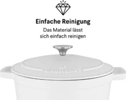 Daumonet Gusseisen-Bräter - Rund Ø 26 Cm - Weiß -Kaufland Verkäufe 1acdc39ed3110fd2119a8d1f999eaecc