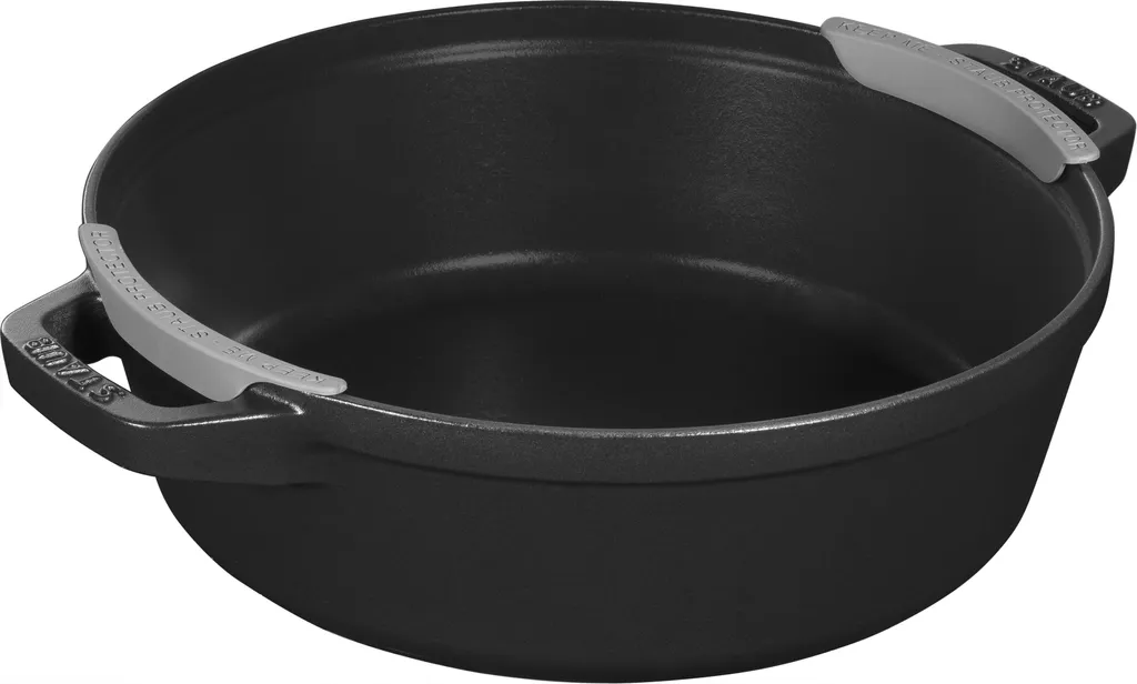 TOPFSET Gusseisen X2 Töpfe Mit Deckel Und Pfanne Schwarz Staub Cast Iron 13 TOPFSET Gusseisen X2 Töpfe Mit Deckel Und Pfanne Schwarz Staub Cast Iron – Bild 11