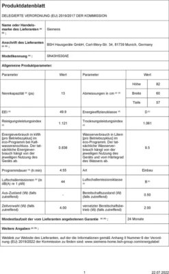Siemens SN43HS30AE IQ300 Unterbau-Geschirrspüler / D / 84 KWh / 13 MGD / Smart Home Kompatibel Via Home Connect / VarioSpeed Plus / VarioFlex Körbe 27 Siemens SN43HS30AE IQ300 Unterbau-Geschirrspüler / D / 84 KWh / 13 MGD / Smart Home Kompatibel Via Home Connect / VarioSpeed Plus / VarioFlex Körbe -Kaufland Verkäufe 1bef1b7434749349d1d68d63a3058afe