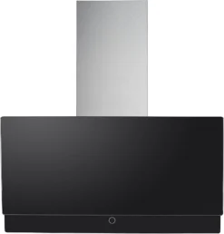 PKM Dunstabzugshaube Vertikalhaube Wandesse Kopffreihaube V1-60A+BTY 60cm Schwarz