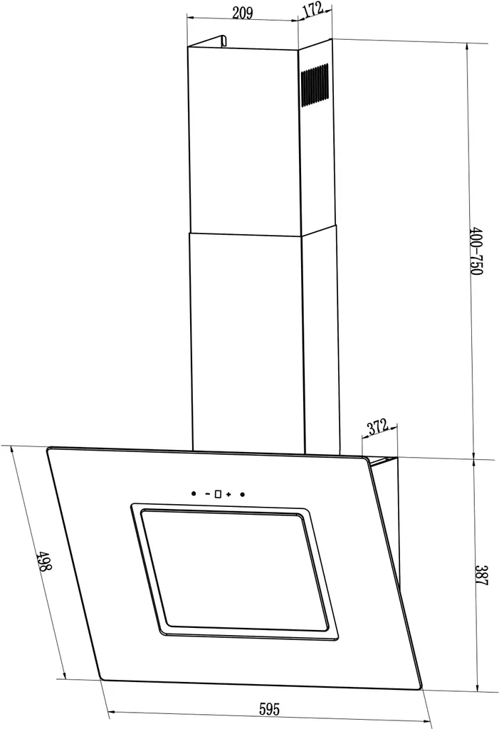 PKM Dunstabzugshaube Mit Randabsaugung Wandhaube Kopffreihaube 60 Cm S26-60BBTY 9 PKM Dunstabzugshaube Mit Randabsaugung Wandhaube Kopffreihaube 60 Cm S26-60BBTY – Bild 7