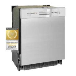 Exquisit Geschirrspüler EGSP6112-EF-030E Inox | Einbaugeschirrspüler | 12 Maßgedecke | Inox