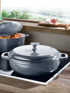 GSW Gusseisen Schmortopf Grey Shadow 30cm / 4,5 Ltr., Gusseisen, Schmortopf Mit Deckel ø Ca. 30 X H 9,0cm -Kaufland Verkäufe 1d25a44882497b28c201360f021696a3