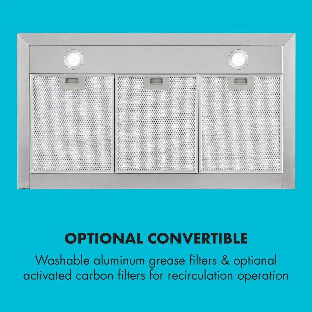 Klarstein Limelight Dunstabzugshaube 90 Cm , Wandhaube , Energieeffizienzklasse A++ , Abluftbetrieb , 600 M³/h , 3 Geschwindigkeitsstufen , Digitalanzeige , LED-Kochfeldbeleuchtung , Umrüstbar Auf Umluftbetrieb , Edelstahl Gebürstet 8 Klarstein Limelight Dunstabzugshaube 90 Cm , Wandhaube , Energieeffizienzklasse A++ , Abluftbetrieb , 600 M³/h , 3 Geschwindigkeitsstufen , Digitalanzeige , LED-Kochfeldbeleuchtung , Umrüstbar Auf Umluftbetrieb , Edelstahl Gebürstet – Bild 6