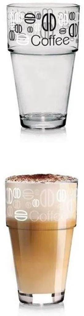 Latte-Macchiato Glas, Glas-Becher Mit Aufdruck, Spülmaschinengeeignete Kaffee-Gläser, 6er Set, Von James Premium® 4 Latte-Macchiato Glas, Glas-Becher Mit Aufdruck, Spülmaschinengeeignete Kaffee-Gläser, 6er Set, Von James Premium® – Bild 2
