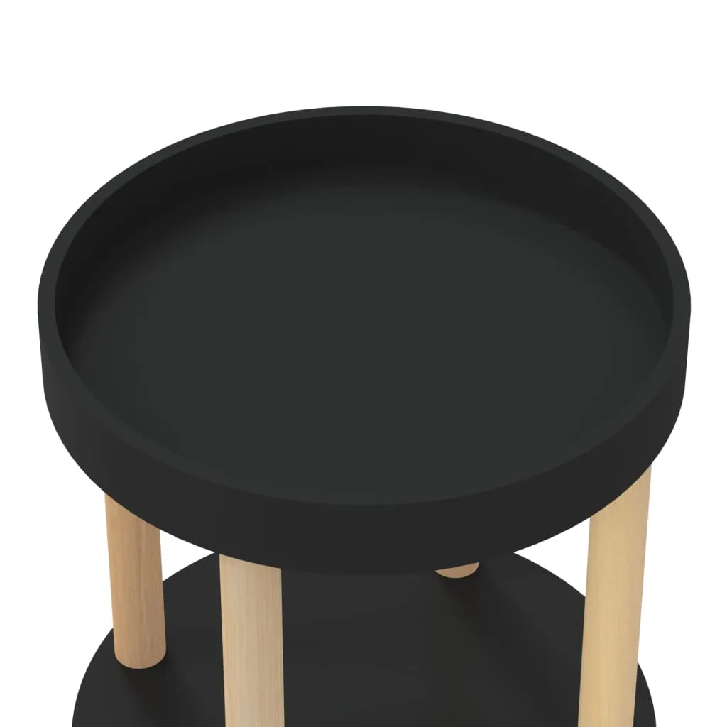 VidaXL Servierwagen 3 Etagen Schwarz 38x38x82 Cm Holzwerkstoff & Holz 7 VidaXL Servierwagen 3 Etagen Schwarz 38x38x82 Cm Holzwerkstoff & Holz – Bild 5