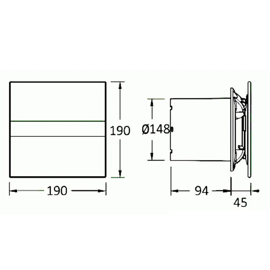 E-150 G Axial-Badlüfter, 21W, Rohrleitung 150 Mm, Weiß 6 E-150 G Axial-Badlüfter, 21W, Rohrleitung 150 Mm, Weiß – Bild 4