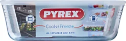 PYREX - 244P000 / 7043 - Rechteckschale Mit Deckel - 27 Cm * 22 Cm - Pyrex Cook & Freeze -Kaufland Verkäufe 1e99b9963946217caf8db86489f95866