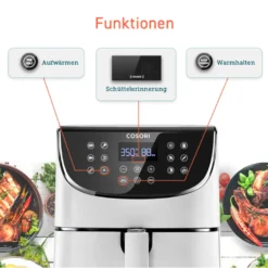 Cosori Premium 5,5-Liter Heißluftfritteuse Mit Spießgestell, Schwarz -Kaufland Verkäufe 1ea34a746a22a923389a5815ef7676cd