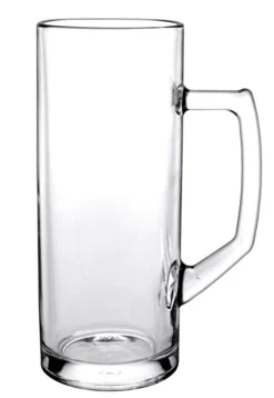 Borgonovo 12002620 Reno Bierseidel, Bierkrug, Bierglas, 645ml, Mit Füllstrich Bei 0,5l, Glas, Transparent, 6 Stück