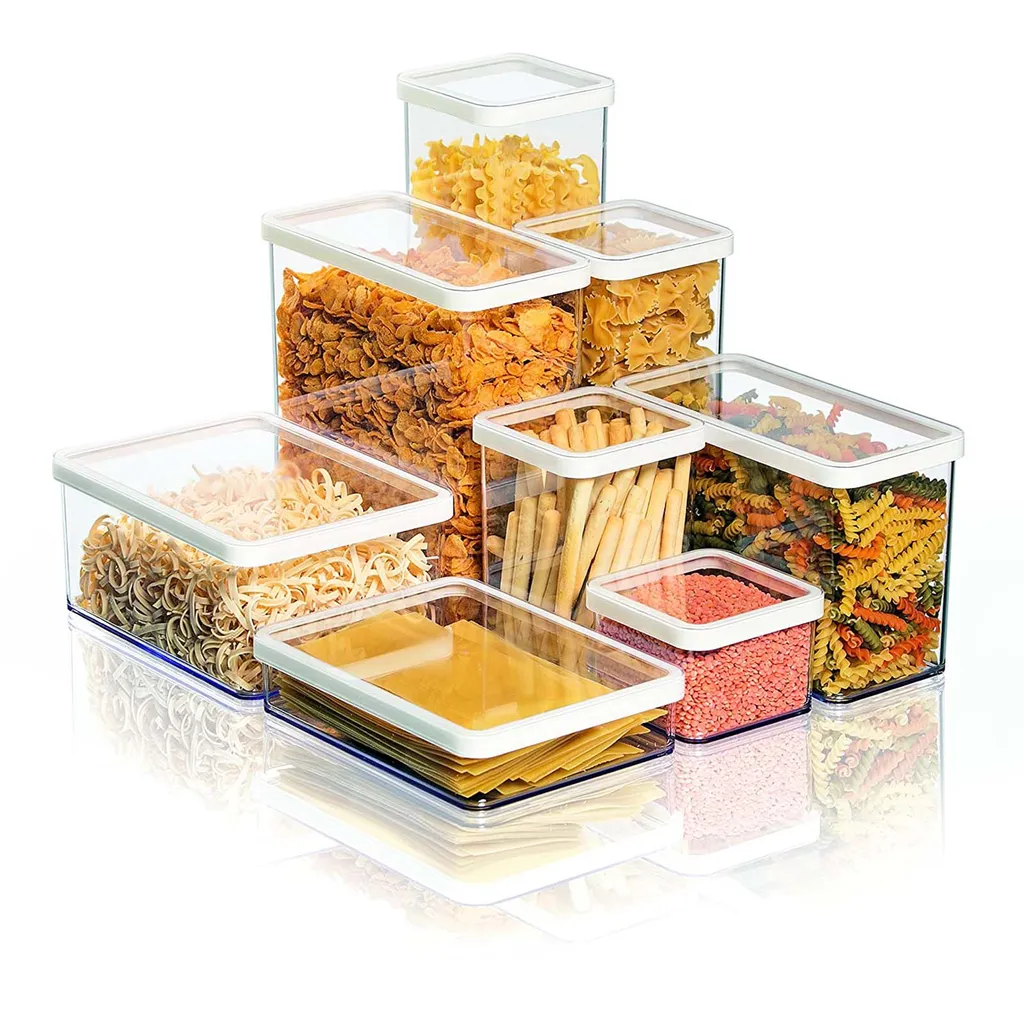 ROTHO Set Premium Dosen 5 Tlg. LOFT, Farbe:Transparent / Weiß 9 ROTHO Set Premium Dosen 5 Tlg. LOFT, Farbe:Transparent / Weiß – Bild 7