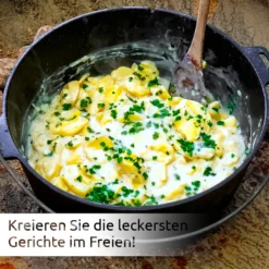 Dutch Oven 9L IRONO - Guseissen Topf - Dutch Oven Set - Feuertopf - 9 Liter - Mit Pfannendeckel, Transport- Und Schutztasche, Deckelheber Und Gebrauchsanweisung -Kaufland Verkäufe 1f0606a191363619a97c9bf76fbce184