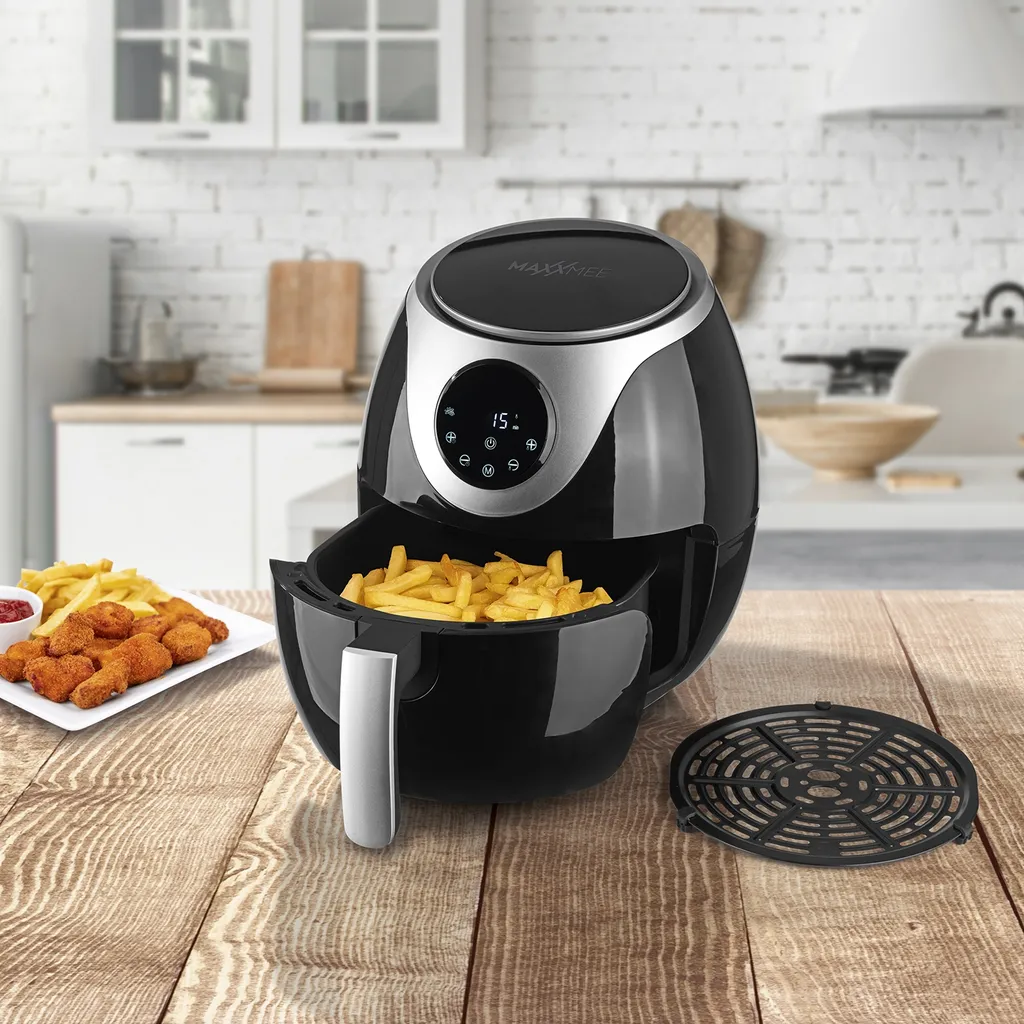 MAXXMEE Heißluft-Fritteuse Digital - 3 Liter Fassungsvermögen - Schwarz/silber 7 MAXXMEE Heißluft-Fritteuse Digital - 3 Liter Fassungsvermögen - Schwarz/silber – Bild 5