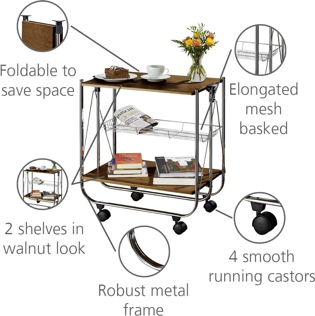 Wenko Servierwagen Dinett Deluxe Walnuss 16 Wenko Servierwagen Dinett Deluxe Walnuss – Bild 14