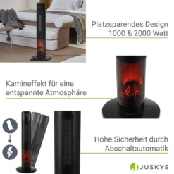 Juskys Turm-Keramik-Heizer – Elektrischer Heizlüfter Mit LCD Display & Fernbedienung, 1000 / 2000W, Kamineffekt, Timer, Oszillation & Umkippschutz 21 Juskys Turm-Keramik-Heizer – Elektrischer Heizlüfter Mit LCD Display & Fernbedienung, 1000 / 2000W, Kamineffekt, Timer, Oszillation & Umkippschutz -Kaufland Verkäufe 1fc4361215dcb3d9f6ee6408ced00a7c