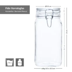 6er Set Einmachglas Bügelverschluss Original Fido 1,5L Vorratsgläser Incl. Bormioli Rezeptheft -Kaufland Verkäufe 20225efac5b9ab2fc1939eb476ad6218