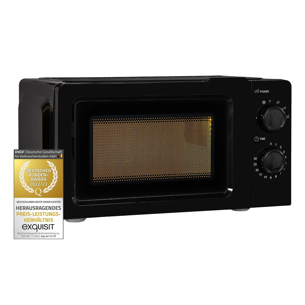 Exquisit Mikrowelle MW 717-7 Sw | 700 Watt | Schwarz 3 Exquisit Mikrowelle MW 717-7 Sw | 700 Watt | Schwarz
