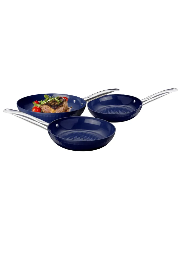 Ceraflon Prestige Diamant Pfannen-Set, Blau, 3-teilig 3 Ceraflon Prestige Diamant Pfannen-Set, Blau, 3-teilig