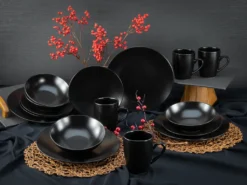 CreaTable 25833 Kombiservice Black Matt Für 4 Personen, Steinzeug, Schwarz (1 Set, 16-teilig) -Kaufland Verkäufe 208c46aead22ac5f45f2ffe3bbf325ce