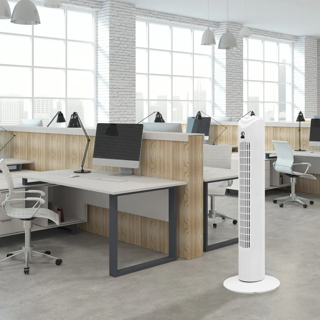 ECD Germany Türmventilator Mit 3 Geschwindigkeitsstufen - 45W - 81cm - 140° Oszillierend - Schwenkfunktion - Leise - Weiß - Timer 60 Min - Standventilator Säulenventilator Säulen Ventilator Türmlüfter 9 ECD Germany Türmventilator Mit 3 Geschwindigkeitsstufen - 45W - 81cm - 140° Oszillierend - Schwenkfunktion - Leise - Weiß - Timer 60 Min - Standventilator Säulenventilator Säulen Ventilator Türmlüfter – Bild 7