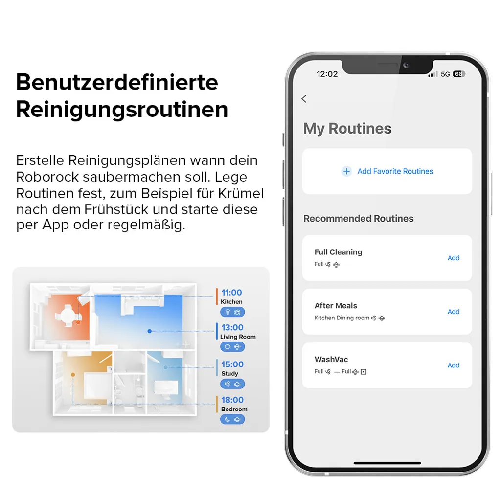 Roborock S8 Staubsauger Roboter Saugroboter 6000 Pa DuoRoller-Bürste VibraRise Wischen 3D-Mapping Reactive 3D-Hindernisumgehung (Schwarz) Mit 2pcs Mopp 15 Roborock S8 Staubsauger Roboter Saugroboter 6000 Pa DuoRoller-Bürste VibraRise Wischen 3D-Mapping Reactive 3D-Hindernisumgehung (Schwarz) Mit 2pcs Mopp – Bild 13