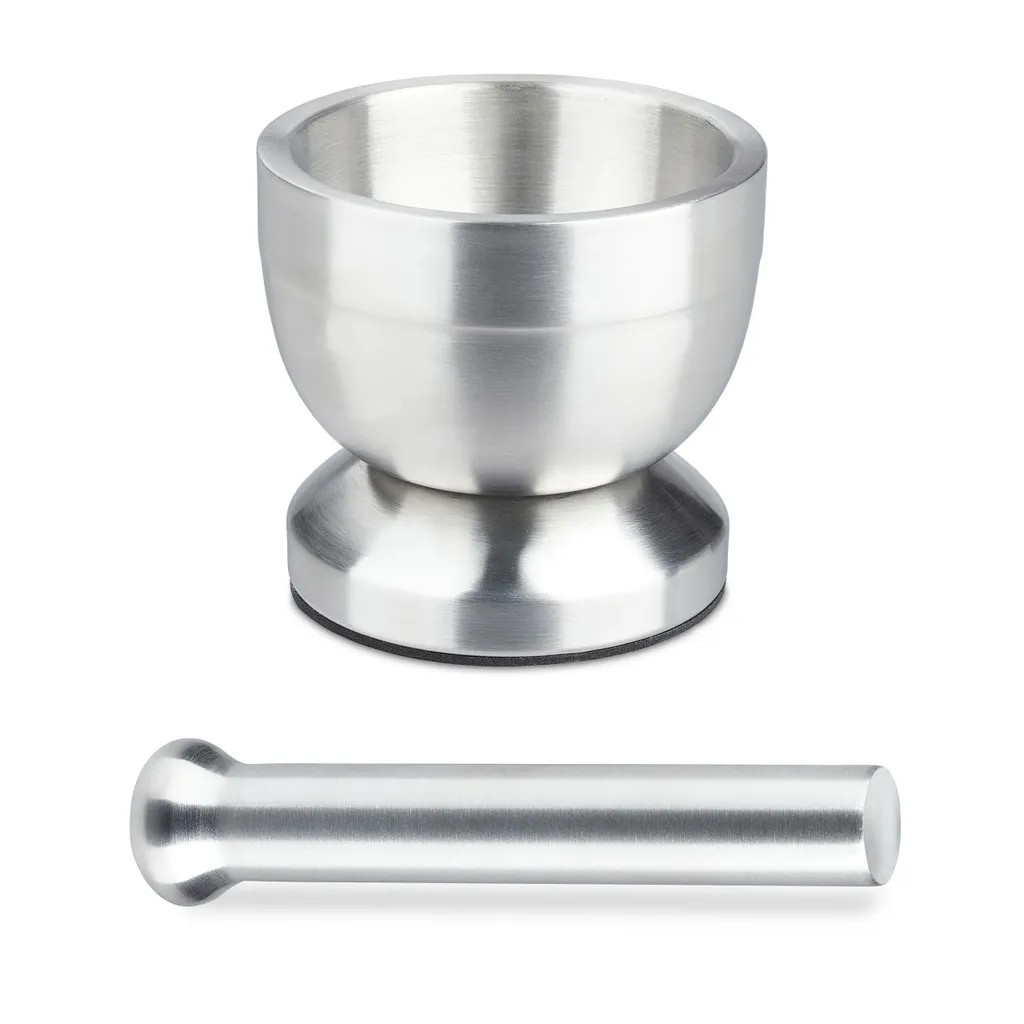 Relaxdays Mörser Mit Stößel Edelstahl 11 Relaxdays Mörser Mit Stößel Edelstahl – Bild 9