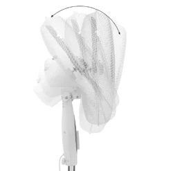 ECD Germany Standventilator 45W, Ø 40cm, Weiß/Grau - Leise, 3 Geschwindigkeitsstufen - Standfuß Höhenverstellbar 102-120 Cm - 90° Oszillazion 30° Neigbar - Ventilator Standlüfter Luftkühler Bödenventilator -Kaufland Verkäufe 20fbb0dd59abe0a596981d80b1727677